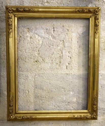 Cadre Louis-Philippe doré feuille d'or